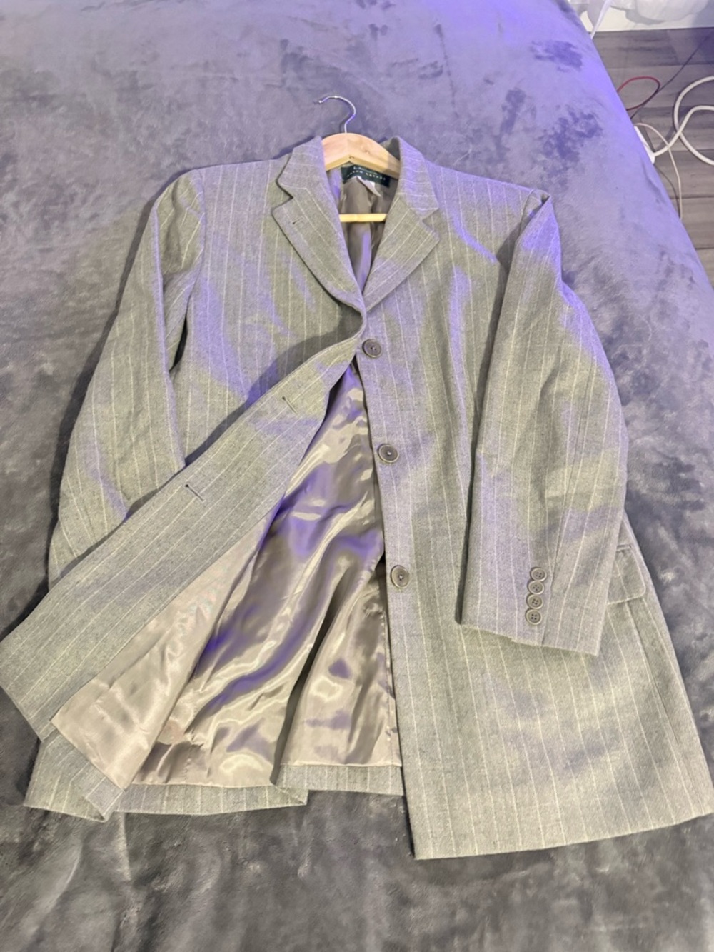 Ralph Lauren Gray Pinstripe Blazer